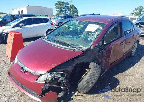 2008 Honda Civic Lx z USA, uszkodzony, nr VIN 1HGFA165X8L054711